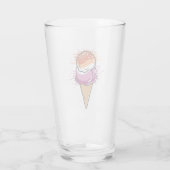 Schattigee Lesbische Sapphic LGBT Pride Flag Ice C Glas (Achterkant)