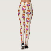 Schattigee Lesbische Sapphic LGBT Pride Flag Ice C Leggings (Achterkant)