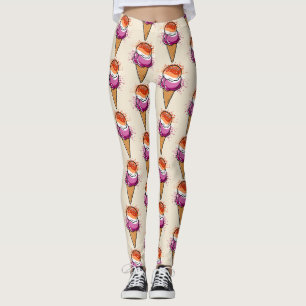 Schattigee Lesbische Sapphic LGBT Pride Flag Ice C Leggings