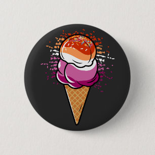 Schattigee Lesbische Sapphic LGBT Pride Flag Ice C Ronde Button 5,7 Cm