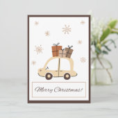 Schattigee Leuke Auto Sneeuwrijke Zakelijke Kerstm (Staand voorkant)