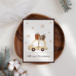 Schattigee Leuke Auto Sneeuwrijke Zakelijke Kerstm<br><div class="desc">Schattigee auto kerstvakantie Kaart. Voeg je eigen bericht toe aan de achterkant.</div>