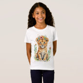 Schattigee leuke bobcat welp t-shirt (Voorkant volledig)