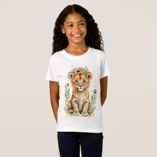 Schattigee leuke bobcat welp t-shirt (Voorkant volledig)
