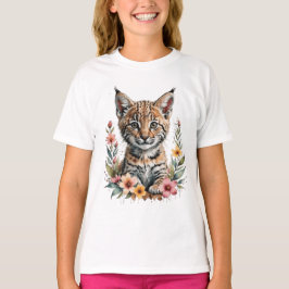 Schattigee leuke bobcat welp t-shirt
