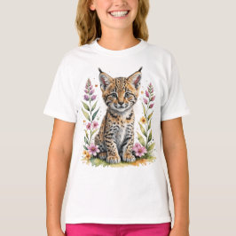 Schattigee leuke bobcat welp t-shirt