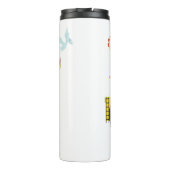 Schattigee leuke dinosaurus tractor truck Terug na Thermosbeker (Achterkant)