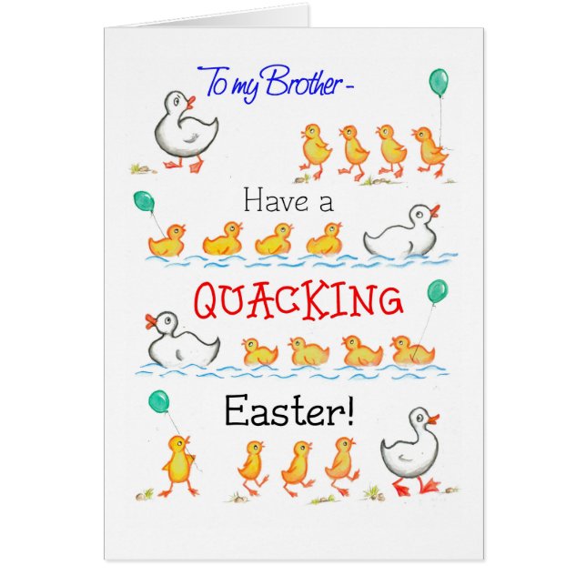 Schattigee Leuke Eendjes Quacking Pasen, voor Brot (Voorkant)