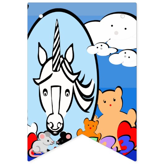 Schattigee Leuke Eenhoorn Vlaggetjes (Eerste vlag)