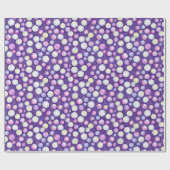 Schattigee Leuke Girly Paarse Roze Bubble Sneeuw W Cadeaupapier (Vlak)