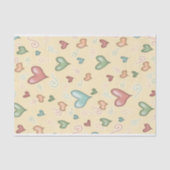 Schattigee Leuke Harten voor Baby Tissuepapier (Voorkant)