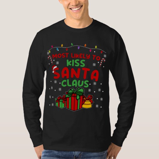 Schattigee leuke kerst xmas grap meest waarschijnl t-shirt (Voorkant)