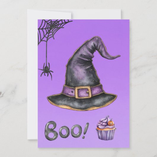 Schattigee leuke Kinder Halloween Party Kaart (Achterkant)