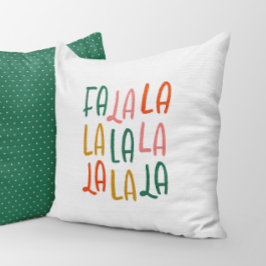 Schattigee leuke kleurrijke fa la la kerstvakantie kussen