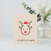 Schattigee leuke moderne kerstkaart briefkaart (Staand voorkant)