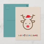 Schattigee leuke moderne kerstkaart briefkaart (Voorkant / Achterkant)