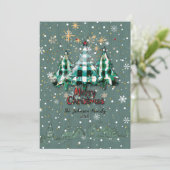 Schattigee leuke moderne rustieke kerst Kaart (Staand voorkant)