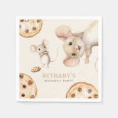 Schattigee leuke muizenkoekjes elke leeftijd verja servet (Voorkant)