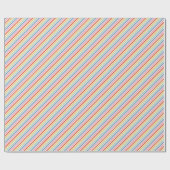 Schattigee Leuke Retro Kleuren Stripe Patroon Cadeaupapier (Vlak)