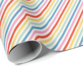 Schattigee Leuke Retro Kleuren Stripe Patroon Cadeaupapier (Rol Hoek)