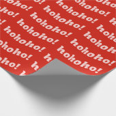 Schattigee leuke rode Hohoho kerstvakantie Cadeaupapier (Hoek)