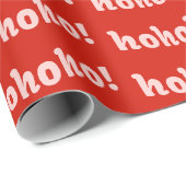 Schattigee leuke rode Hohoho kerstvakantie Cadeaupapier (Rol Hoek)