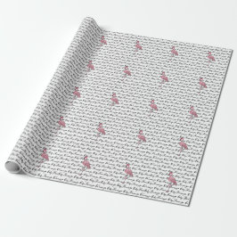 Schattigee leuke roze retro flamingo cadeaupapier