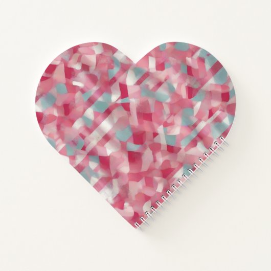 Schattigee leuke slogan op roze hart notitieboek (Achterkant)