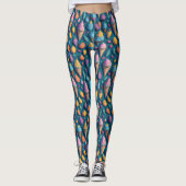 Schattigee leuke smaken Kleurrijk Ice Cream Cone P Leggings (Voorkant)
