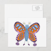 Schattigee leuke vlinder briefkaart (Voorkant / Achterkant)
