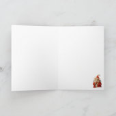 Schattigee Leuke Waterverf Kerstmuis Feestdagen Kaart (Binnen)