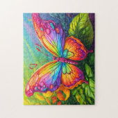 Schattigee levendige artistieke vlinderkunst legpuzzel (Verticaal)