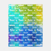 Schattigee levendige herhalende naam gepersonalise fleece deken (Voorkant)