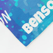 Schattigee levendige herhalende naam gepersonalise fleece deken (Hoek)