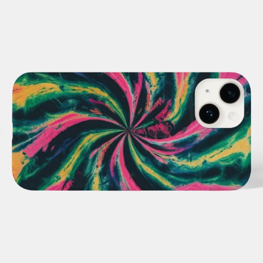 Schattigee levendige stropdas Dye Case-Mate iPhone Case (Achterkant (horizontaal))