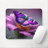 Schattigee levendige vlinderillustratie muismat (Met muis)