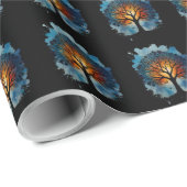 Schattigee levensboom aquarel cadeaupapier (Rol Hoek)