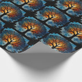 Schattigee levensboom aquarel cadeaupapier (Hoek)