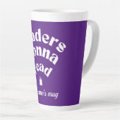 Schattigee lezers gaan boekliefhebbers te laat lez latte mok (Rechterhoek)