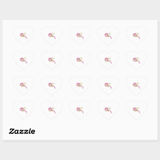 Schattigee libel bug hart sticker (Vel)