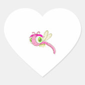 Schattigee libel bug hart sticker (Voorkant)