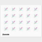 Schattigee libel ronde sticker (Vel)