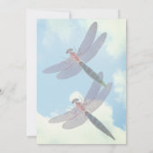 Schattigee Libellen Blue Sky Natuur Party Kaart (Achterkant)