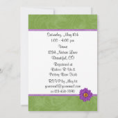 Schattigee Libellen en Bloemen Baby shower uitnodi Kaart (Achterkant)