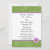 Schattigee Libellen en Bloemen Baby shower uitnodi Kaart (Achterkant)