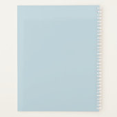 Schattigee lichtblauwe school planner (Achterkant)