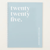 Schattigee lichtblauwe school planner (Voorkant)