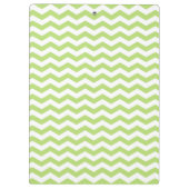 Schattigee Lichte Lime Groene Chevron Strepen Klembord (Achterkant)