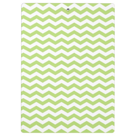 Schattigee Lichte Lime Groene Chevron Strepen Klembord (Achterkant)