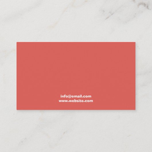 Schattigee Lichte Rode Tand & Borstel Outline Kind Afsprakenkaartje (Achterkant)